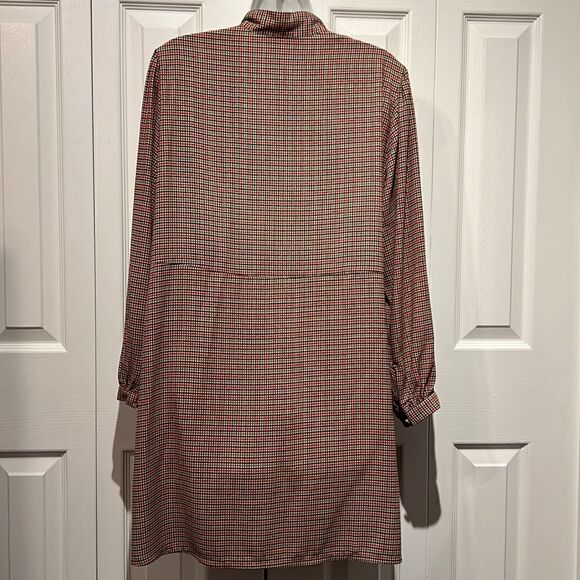‎H&M Long Sleeve Plaid Tunic Dress Size L/P - Picture 6 of 9